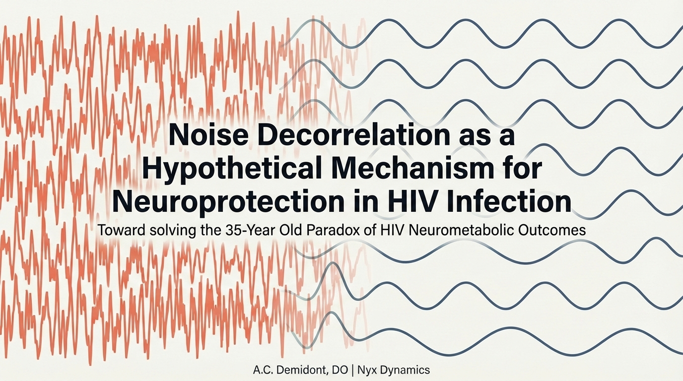 Noise Decorrelation as a Hypothetical Mechanism for Neuroprotection in HIV Infection