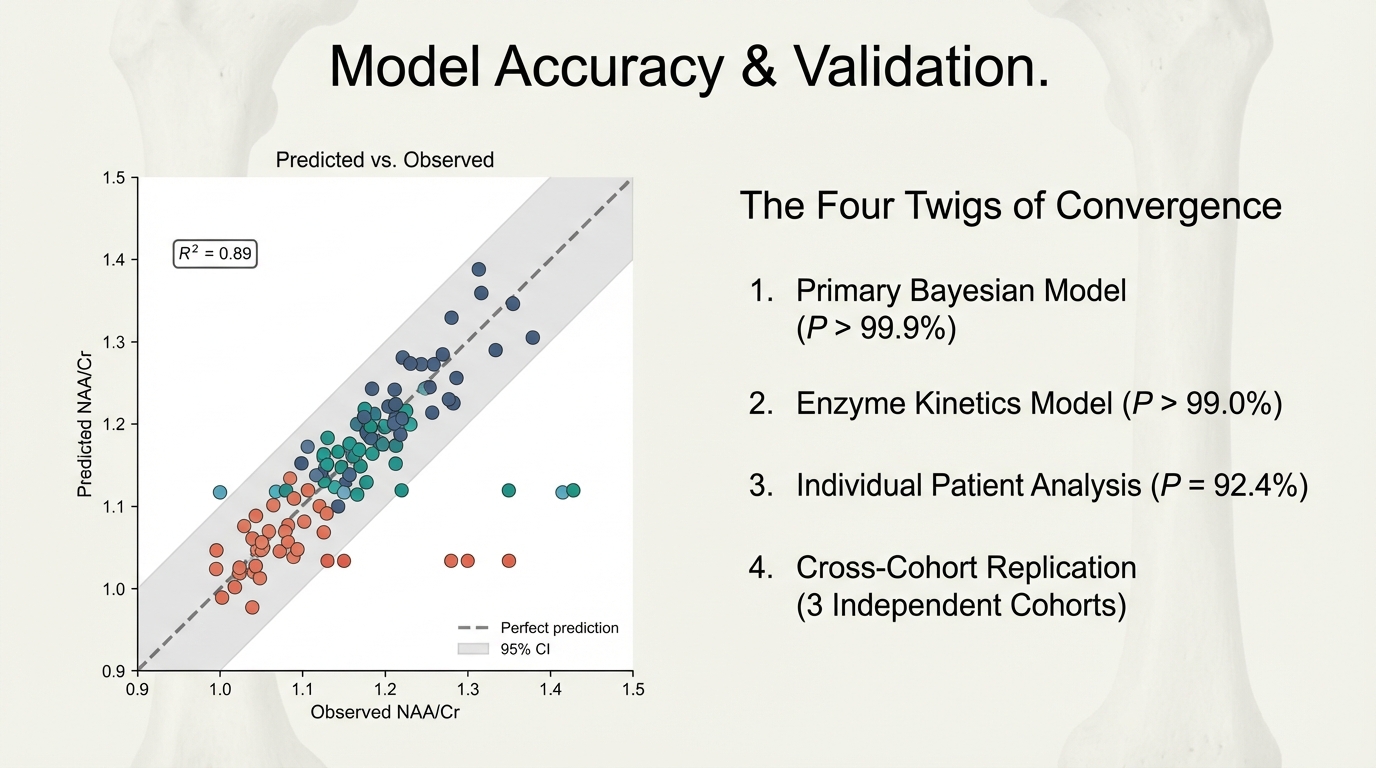 Model Accuracy: R² = 0.89, four twigs of convergence