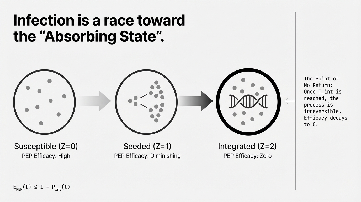 Infection is a race toward the Absorbing State